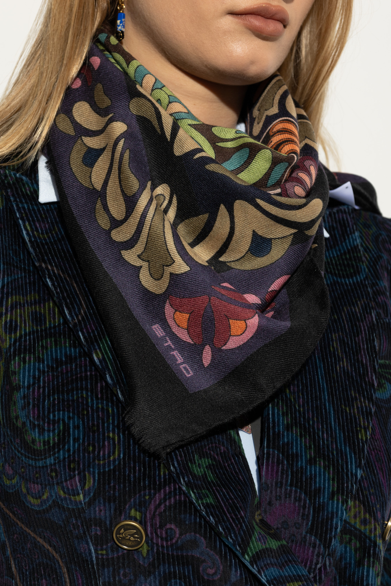 スカーフ ETRO Woman Scarf Multicolor WATA0010AK663 X0804 Multicolour Scarf with a colorful pattern Etro - Vitkac AS